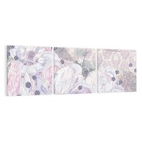 Obraz na płótnie 120x40 - Malowane oddechy istnienia - pomieszane tekstury, kwiatowe elementy