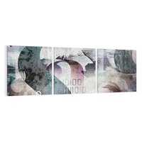 Obraz na płótnie 120x40 - Nocne opowieści w barwach - typografia, abstrakcja