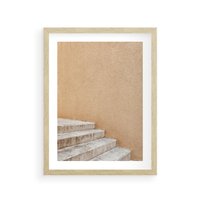 Plakat w ramie 40x50 - Schod w Beżu - schody, minimalizm - rama drewno