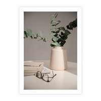 Plakat bez ramy 30x40 - Eukaliptusowe liście w okularach - liście, eukaliptus