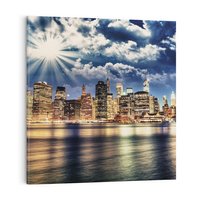 Obraz na płótnie 60x60 - Majestatyczny Manhattan - Nowy York, USA
