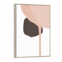 Obraz w ramie 50x70 - Wibracje Odbić Plam - abstrakcyjny obraz, rozlewające się plamy - rama drewno