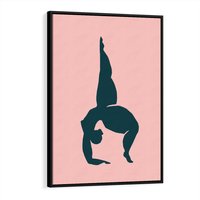 Obraz w ramie 70x100 - Zaklęte Wzory - abstrakcja, kobieca sylwetka - rama czarna