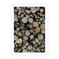 Plakat bez ramy 50x70 - Bliskość Natury - drewno, las