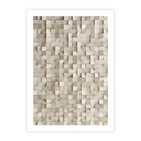 Plakat bez ramy 50x70 - Geometryczne 3D: Abstrakcyjna Harmonia - geometryczne, 3D