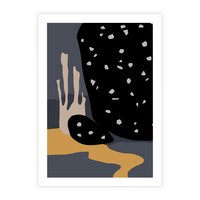 Plakat bez ramy 21x30 - Formy Szarości - ciemny, mroczny plakat