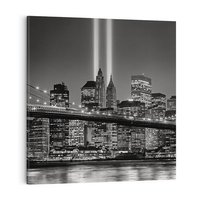 Obraz na płótnie 50x50 - Miasto ożywione nocą - miasto, noc