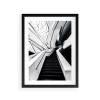 Plakat w ramie 30x40 - Współczesne Kształty - architektura, nowoczesne formy - rama czarna