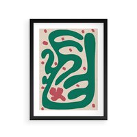 Plakat w ramie 30x40 - Boho Widoki - abstrakcyjny obraz, plakat - rama czarna