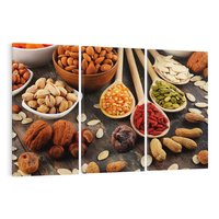 Obraz na płótnie 120x80 - Szlachetne smaki kuchni - nasiona, bakalie
