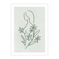 Plakat bez ramy 40x50 - Odbicia Zielonego Raju - zielony odcień, abstrakcja