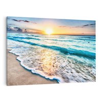Obraz na płótnie 70x50 - Spokój morza: moment relaksu - plaża, morze