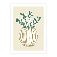 Plakat bez ramy 21x30 - Przenikające Formy - abstrakcyjny plakat, kwiaty