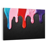 Obraz na płótnie 100x70 - Abstrakcja Kolorowych Farb - farba, abstrakcja