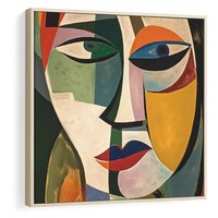 Obraz w ramie 80x80 - Kolorowe Dziwne Wyobrażenia - abstrakcyjny obraz, olejny - rama drewno