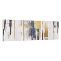 Obraz na płótnie 120x40 - Odyseja w świetle i cieniu - abstrakcja, porysowana ściana