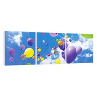 Obraz na płótnie 90x30 - Niebo pełne balonów - niebo, balony