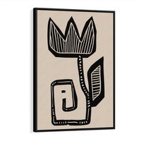 Obraz w ramie 50x70 - Migotliwa Symfonia Kwiatu - kwiat, nowoczesna grafika - rama czarna