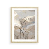 Plakat w ramie 30x40 - Nowoczesne Odbicia - akwarela, obraz - rama drewno