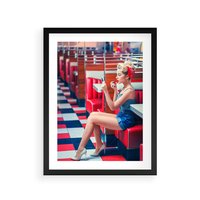 Plakat w ramie 50x70 - Ikoniczna Uroda - retro, Marylin Monroe - rama czarna