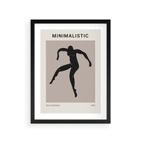 Plakat w ramie 50x70 - Sztuka Nowoczesności: Minimalistyczny Plakat - modern art, minimalistyczny plakat - rama czarna