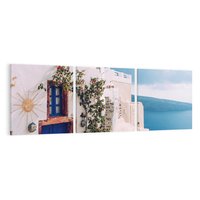 Obraz na płótnie 150x50 - Urok Greckiej Wyspy - Santorini, Grecja