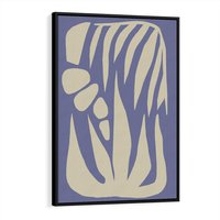 Obraz w ramie 50x70 - Kształty Niewidzialnych Granic - abstrakcyjna sztuka, skandynawski styl - rama czarna