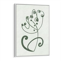 Obraz w ramie 70x100 - Zieleń Wyjątkowego Ukojenia - zielony odcień, abstrakcja - rama biała