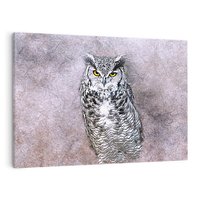 Obraz na płótnie 70x50 - Sztuka abstrakcyjna: Pies - sowa, sztuka