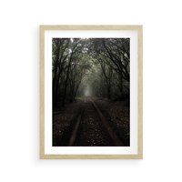 Plakat w ramie 50x70 - Urok Drogi - las, droga - rama drewno