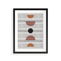 Plakat w ramie 50x70 - Plakat w Stylu Abstrakcji - geometryczna grafika, plakat - rama czarna
