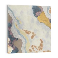 Obraz na płótnie 30x30 - Melancholijne oddechy pędzla - abstrakcyjne formy, zgaszone kolory