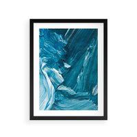 Plakat w ramie 30x40 - Wyrazista abstrakcja w akwareli - abstrakcja, akwarela - rama czarna