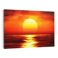 Obraz na płótnie 100x70 - Romantyczny Zachód Słońca nad Morzem - zachód, słońca