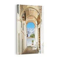 Obraz na płótnie 50x70 - Romantyczna Przeprawa - romantyczna, uliczka