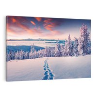 Obraz na płótnie 120x80 - Górska harmonia - zima, góry