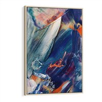 Obraz w ramie 70x100 - Rytmy ukrytych pragnień - chaos i abstrakcja, plamy koloru - rama drewno