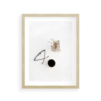 Plakat w ramie 50x70 - Codzienne Radości - kompozycja, bukiet - rama drewno