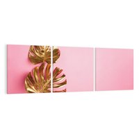 Obraz na płótnie 150x50 - Luksusowa Elegancja - złote, liście