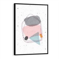 Obraz w ramie 70x100 - Migotliwa Opowieść - abstrakcyjna kompozycja, jak ręcznie malowana - rama czarna