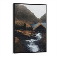 Obraz w ramie 50x70 - Spokój Natury - skandynawski, pejzaż - rama czarna