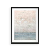 Plakat w ramie 30x40 - Obraz Starej Ściany z Delikatnymi Odcieniami - ściana, stara ściana - rama czarna