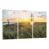 Obraz na płótnie 120x80 - Magia latarni przy zachodzie - latarnia, zachód