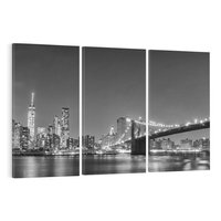 Obraz na płótnie 120x80 - Most w nocnym blasku - Nowy Jork, most