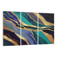 Obraz na płótnie 120x80 - Sztorm malarskich emocji - marmur, abstrakcyjna grafika