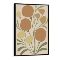 Obraz w ramie 50x70 - Uspokojenie Wśród Roślin - nowoczesny plakat, roślinność - rama czarna