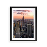 Plakat w ramie 30x40 - Nowojorskie Wieżowce - Nowy York, wieżowce - rama czarna