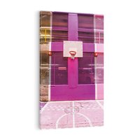 Obraz na płótnie 50x70 - Boisko Koszykówki - Pasja Sportowego Ducha - boisko, koszykówka