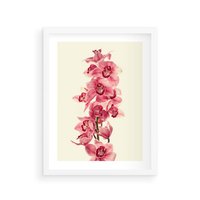 Plakat w ramie 40x50 - Orchidea w spa - relaks - orchidea, spa - rama biała