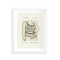 Plakat w ramie 40x50 - Spojrzenia Wewnętrznych Widoków - nowoczesna sztuka kobieca, plakat - rama biała